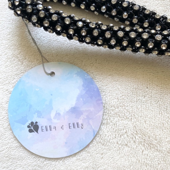 Ella & Elly Crystal Diamond Embellished Japanese Knot Evening Clutch Bag - Picture 8 of 8